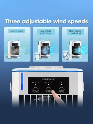 Ventilador usb portátil 4 en 1 digital