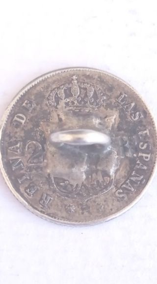 2 reales 1853 Isabel II España Sevilla