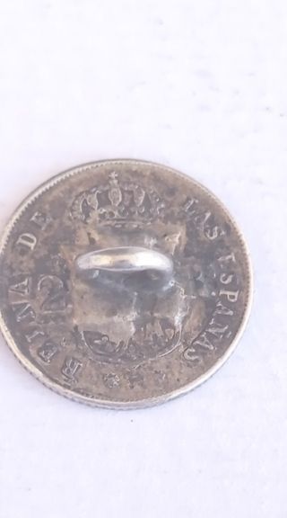 2 reales 1853 Isabel II España Sevilla