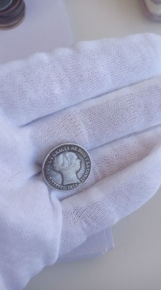 2 reales 1853 Isabel II España Sevilla