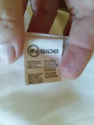 Bolso de tela en tonos azules y blancos