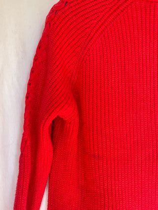 Tommy Hilfiger = jersey rojo = talla S amplia 