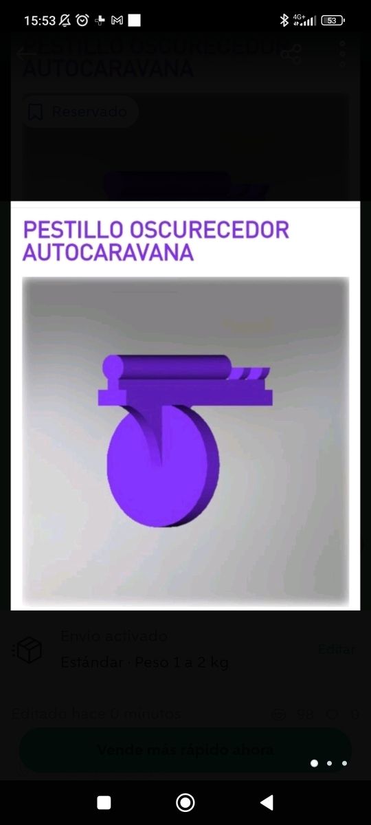 Pestillo caravana oscurecedor