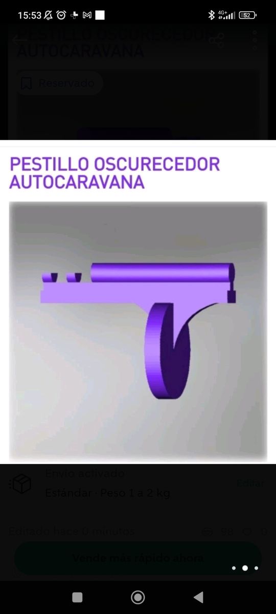 Pestillo caravana oscurecedor