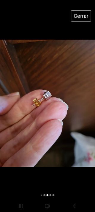 Pendientes de oro 18k y circonios