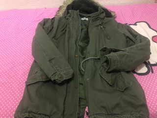 parka verde acolchada