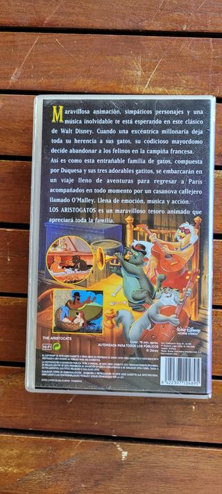 Película en VHS "Los Aristogatos"