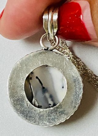 Colgante agata dendritica con cadena plata ley 925