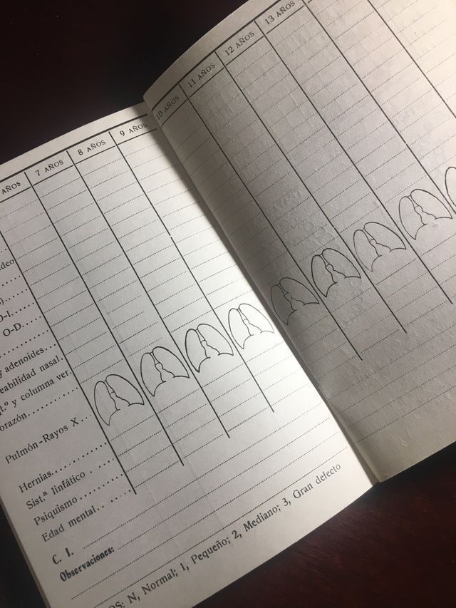 Cuaderno Sanitario Infantil. 1969. Muy Raro.