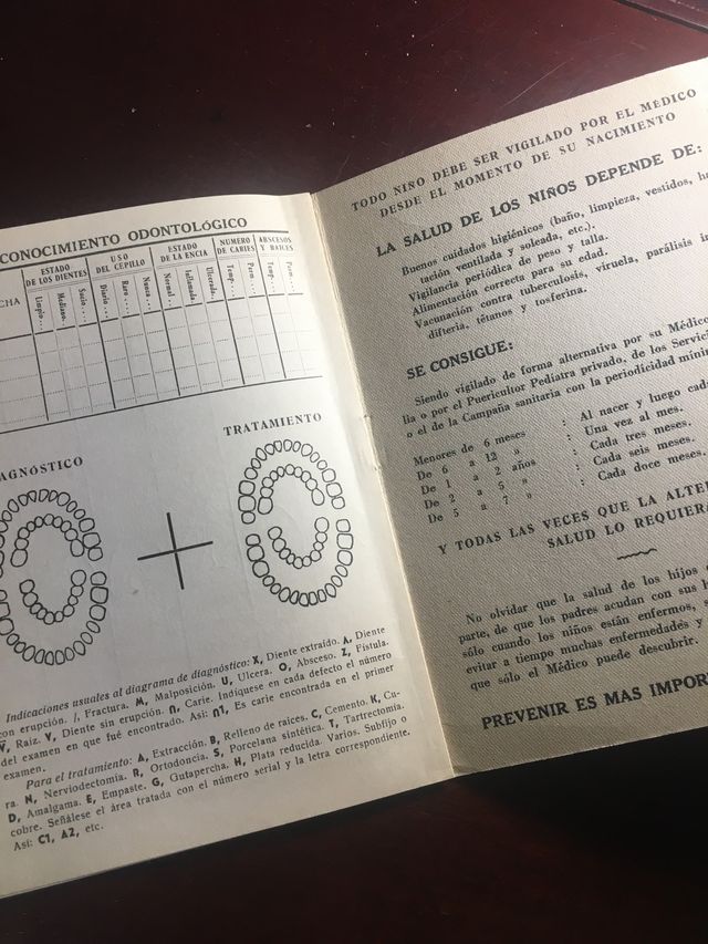 Cuaderno Sanitario Infantil. 1969. Muy Raro.