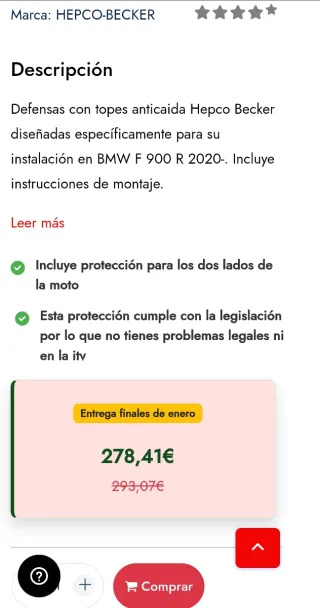 Defensas motor Hepco Becker BMW F900 R (2020-24)
