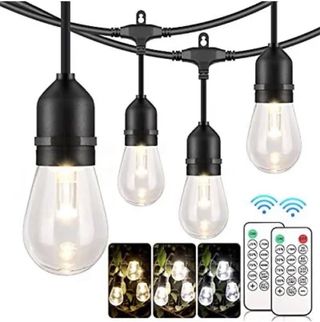 3 Color Outdoor LED Dimmable String Lights for Pat