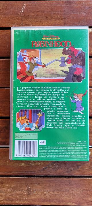 Película en VHS "Robin Hood"