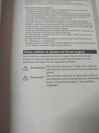 Manual en español de Pentax MX-1 Manual en español