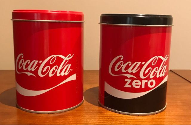 Bottiglia di latta Coca Cola Coke, normale e zero