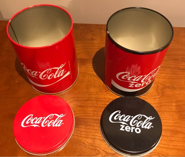 Bottiglia di latta Coca Cola Coke, normale e zero