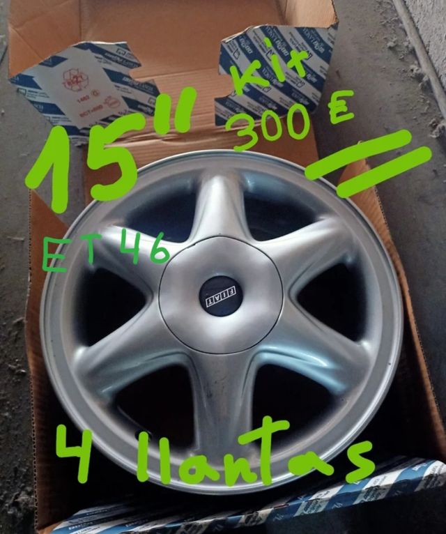 kit 4 llantas 14" 4x98mm. Fiat Alfa Seat