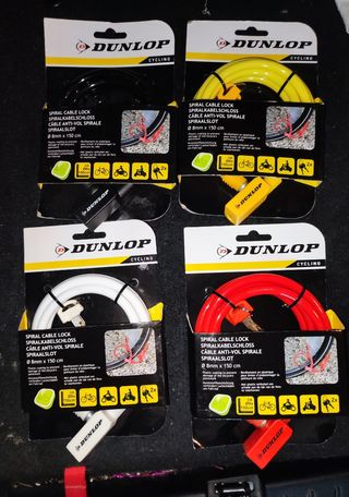 Cable candado colores con llave.Cable de 1'5 m . I