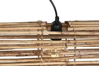 LAMPARA TECHO RATAN 100X20X20 NATURAL MARRON