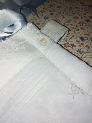 Saco y bolsa azul carrito bebe