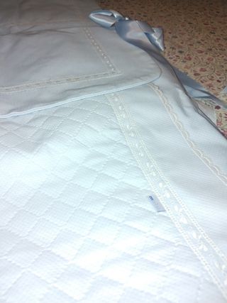 Saco y bolsa azul carrito bebe