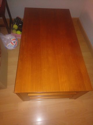 mesa de centro de salon de madera