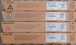 4 TONER RICOH SP C820DNHE uno de cada color