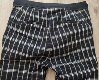 Pantalones jogger a cuadros de zara con cintura