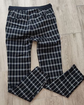 Pantalones jogger a cuadros de zara con cintura