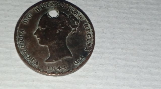 Half quart 1842 Gibraltar moneda