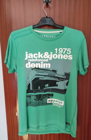 Camiseta verde de Jack & Jones. Talla M