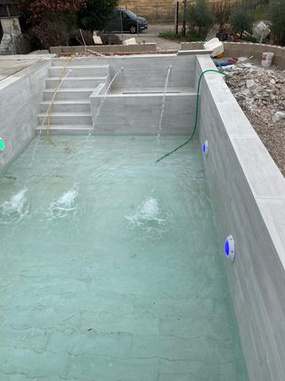 Construcción piscinas ; gunitado