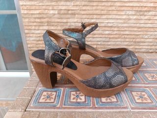 OFERTA!! Sandalias de tacón madera