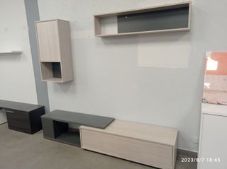 HERMOSO MUEBLE PARA SALÓN GRIS GRAFITO