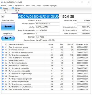 HDD WD Velociraptor 15. Alta velocidad 10.000 RPM