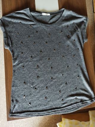 Jersey de punto gris mujer