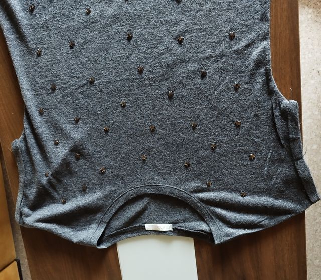 Jersey de punto gris mujer