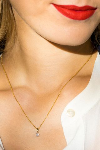 COLGANTE  ORO AMARILLO Y DIAMANTES
