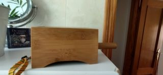 Caja madera bambú masaje, quemador