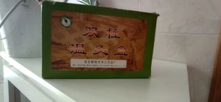 Caja madera bambú masaje, quemador