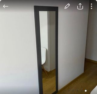 Espejo cuerpo entero marco gris