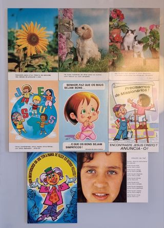 11 postais ANTIGO - Papa João Paulo II+ orações