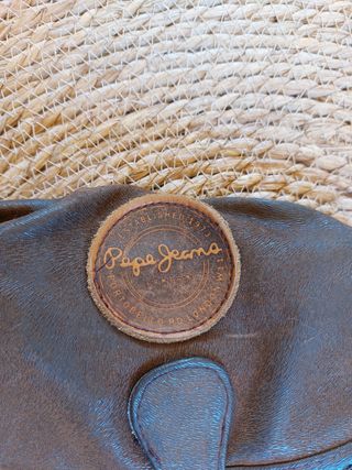 Mochila cuero marrón