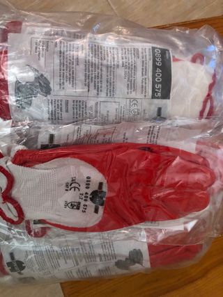 guantes  nitrilon rojo talla 7  12 pares
