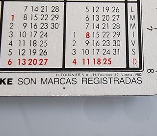 3 Calendários H. Fournier [1983 ; 2001 ;1999]