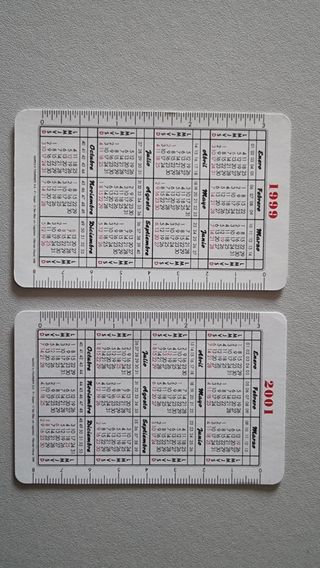 2 Calendários H. Fournier 1999- 2001