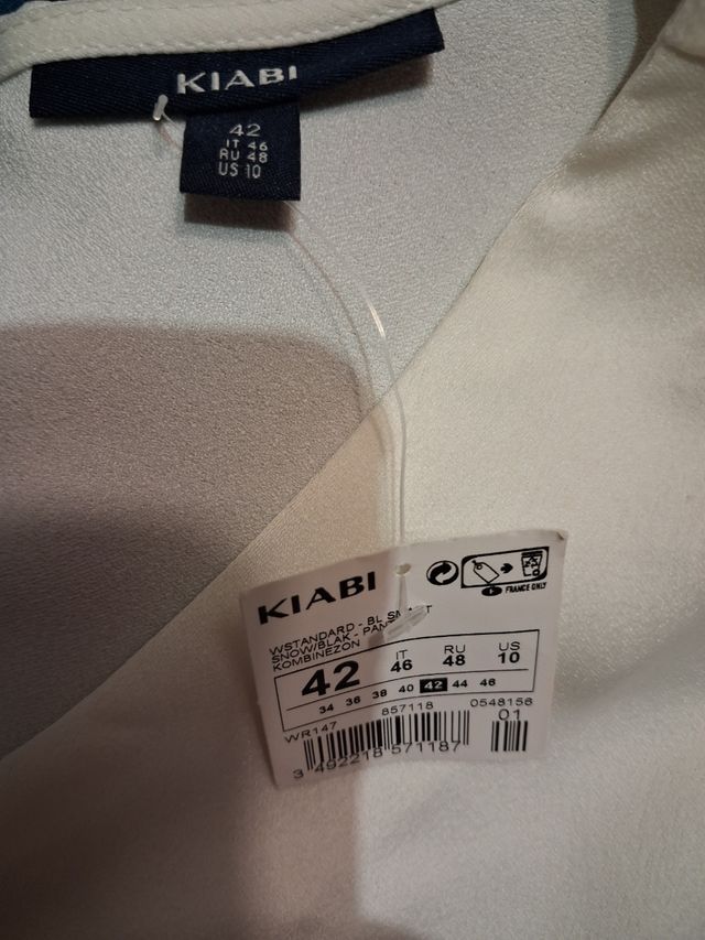 Vestido falda pantalón blanco y negro