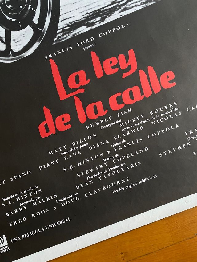 Cartel La ley de la calle
