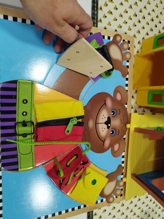 Juego madera niños+casa Mickey/playmoil