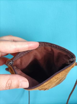 Bolso bandolera ante marrón